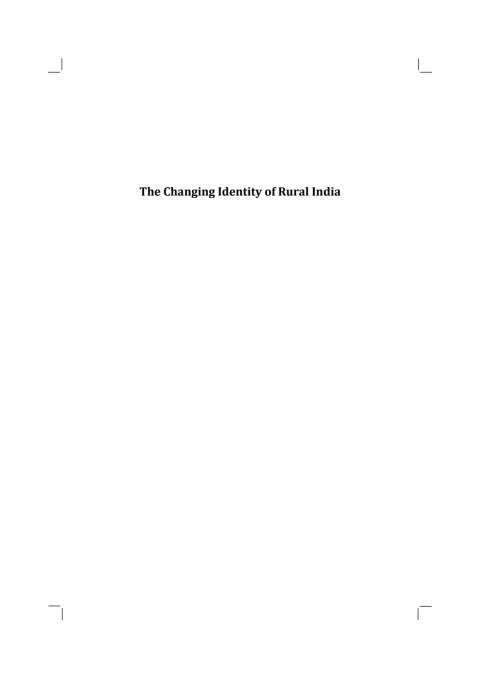 Cover image for book The Changing Identity of Rural India