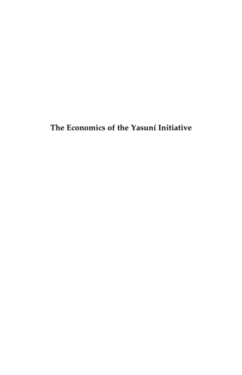 Cover image for book The Economics of the Yasuní Initiative