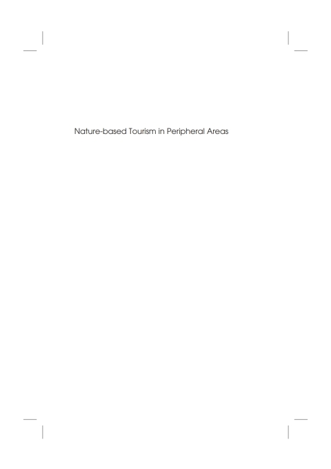 Cover image for book Nature-Based Tourism in Peripheral Areas