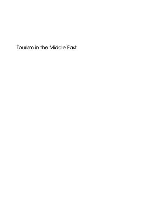 Cover image for book Tourism in the Middle East