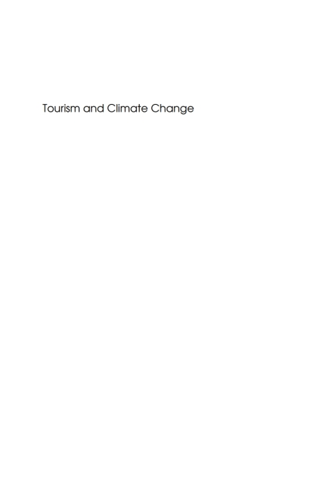 Tourism and Climate Change 