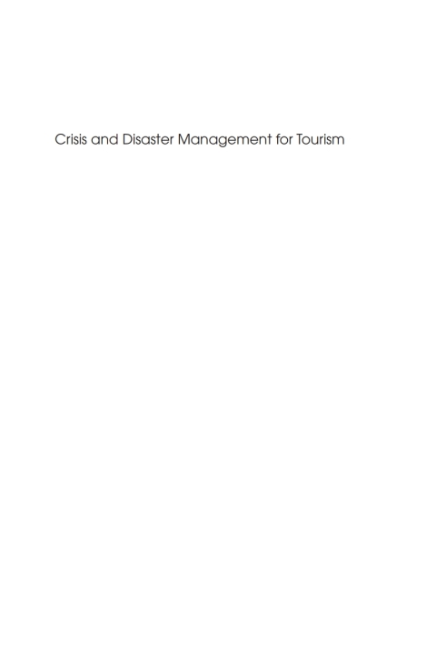 Cover image for book Crisis and Disaster Management for Tourism