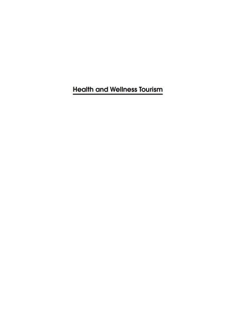 Health and Wellness Tourism 
