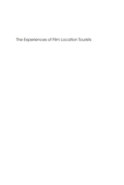 Cover image for book The Experiences of Film Location Tourists