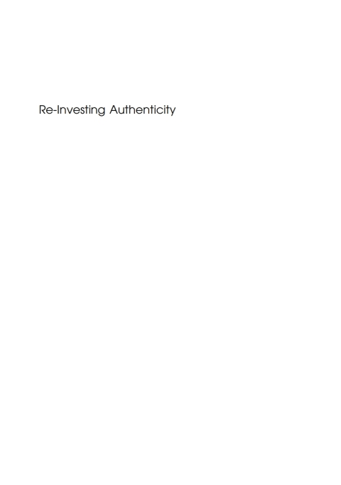 Cover image for book Re-Investing Authenticity
