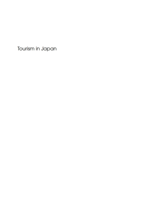 Cover image for book Tourism in Japan