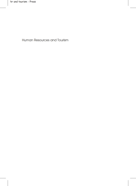 Human Resources and Tourism 