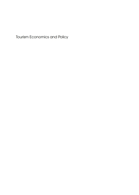 Tourism Economics and Policy 