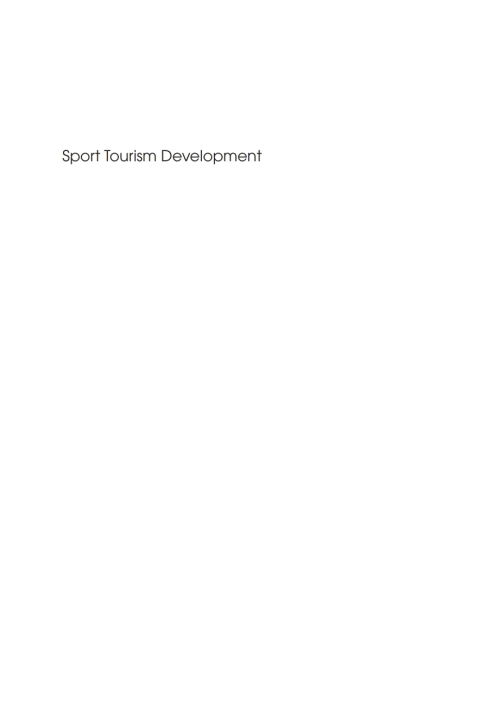 Sport Tourism Development 