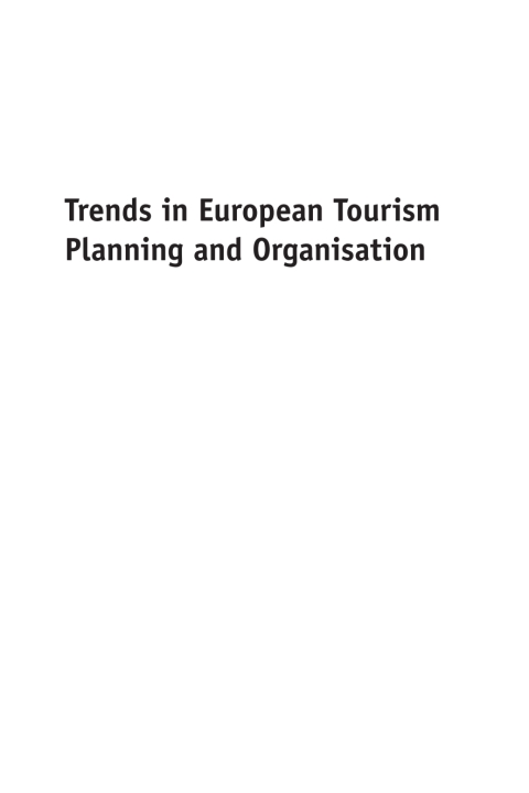 Cover image for book Trends in European Tourism Planning and Organisation