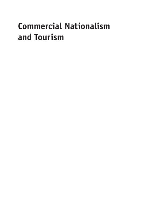Cover image for book Commercial Nationalism and Tourism