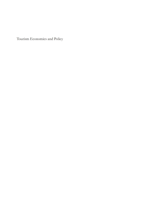 Tourism Economics and Policy 