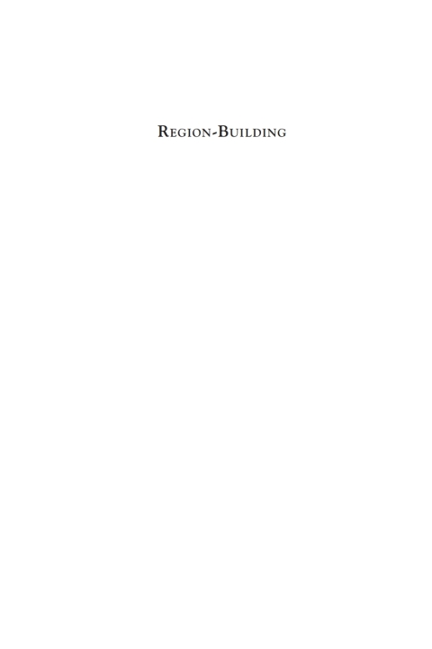 Cover image for book Region-building