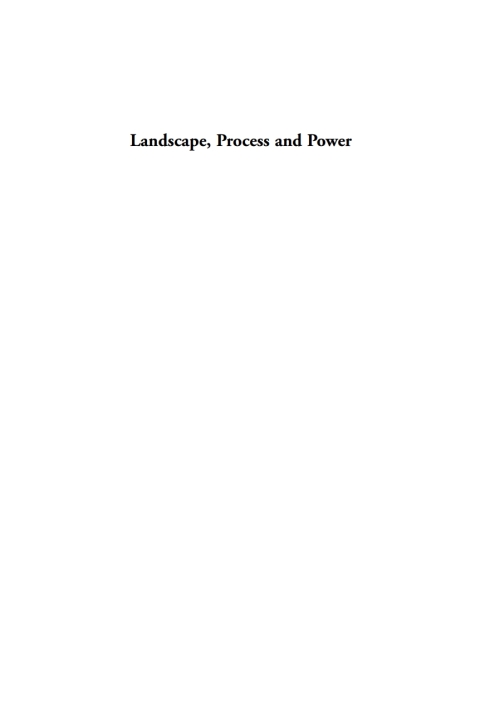 Cover image for book Landscape, Process and Power