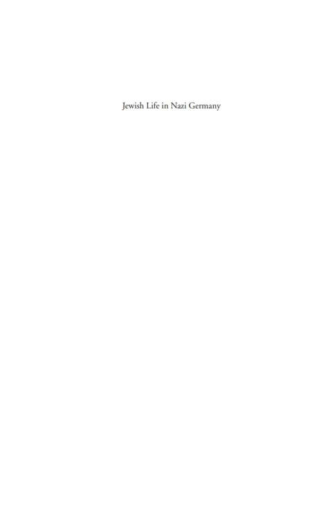 Cover image for book Jewish Life in Nazi Germany