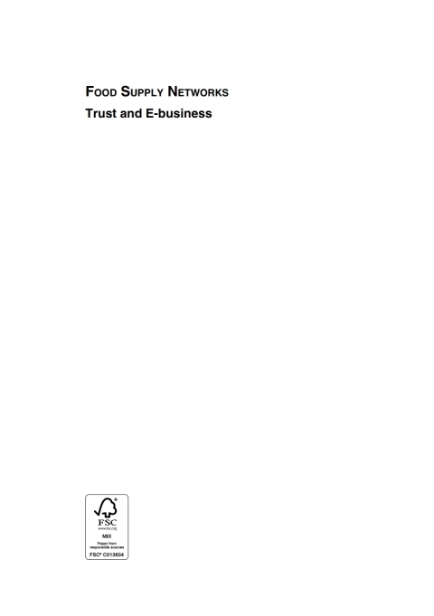 Cover image for book Food Supply Networks