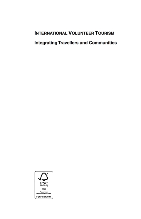 Cover image for book International Volunteer Tourism