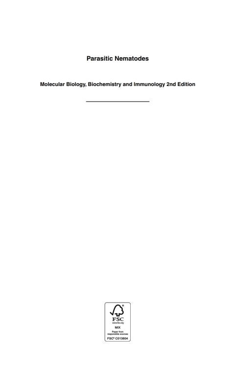 Cover image for book Parasitic Nematodes
