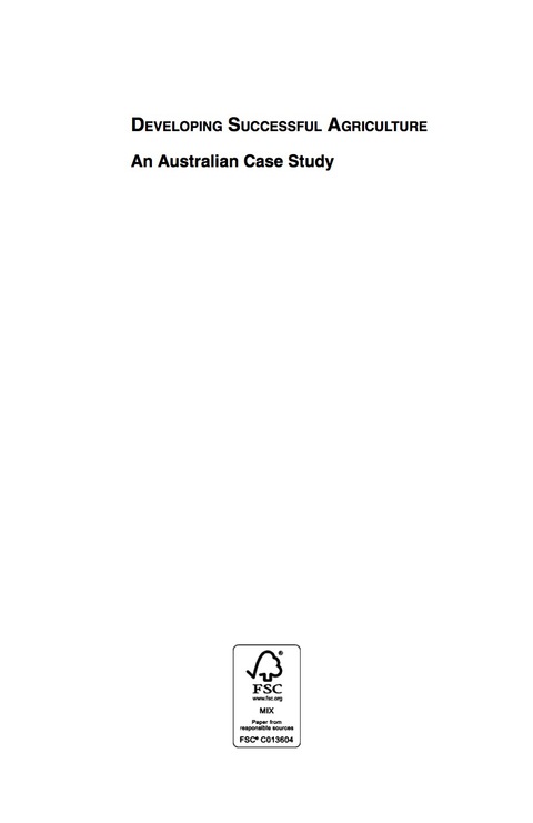 Cover image for book Developing Successful Agriculture