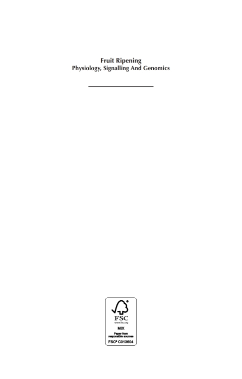 Cover image for book Fruit Ripening