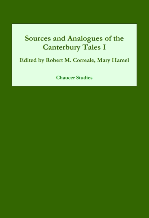 Cover image for book Sources and Analogues of the Canterbury Tales: volume I