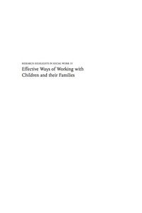 Effective Ways of Working with Children and their Families