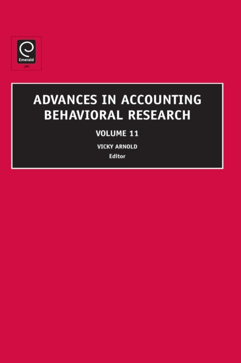 Cover image for book Advances in Accounting Behavioral Research