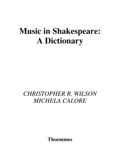 Cover image for book Music in Shakespeare