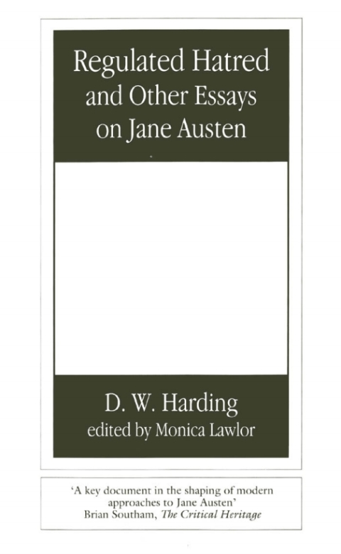 Cover image for book Regulated Hatred and Other Essays on Jane Austen