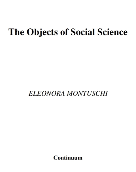 Cover image for book Objects of Social Science