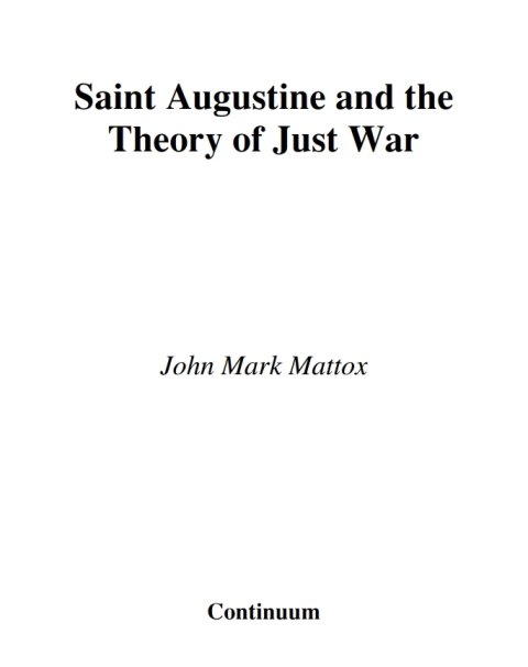 Cover image for book St. Augustine and the Theory of Just War