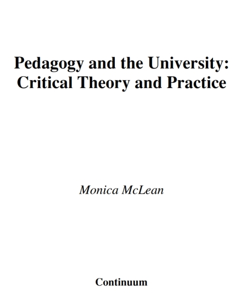 Cover image for book Pedagogy and the University