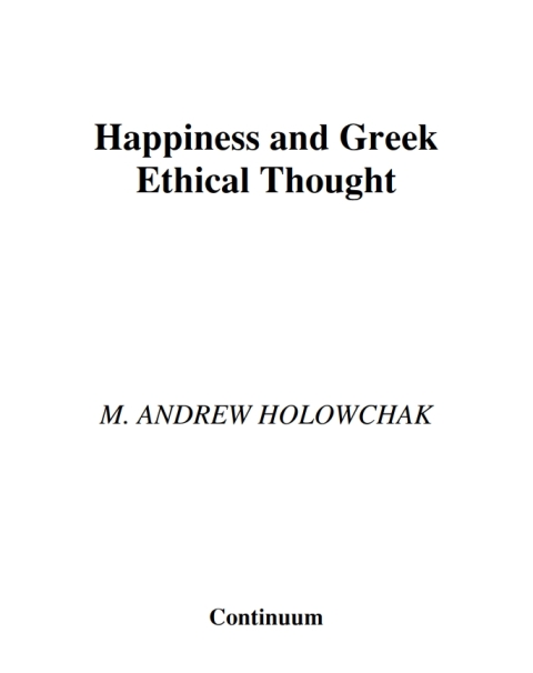 Cover image for book Happiness and Greek Ethical Thought
