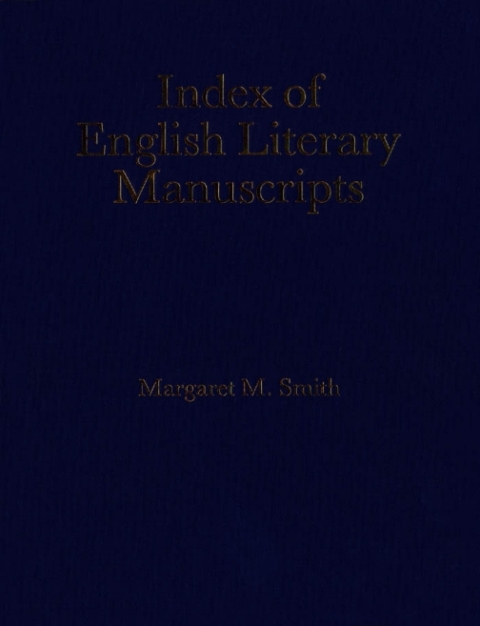 Cover image for book Index of English Literary Manuscripts