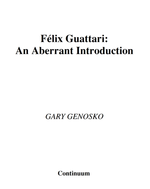 Cover image for book Felix Guattari