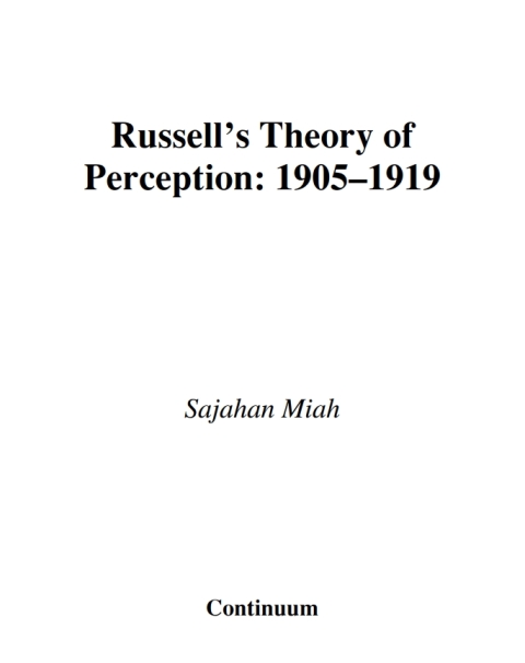 Cover image for book Russell's Theory of Perception