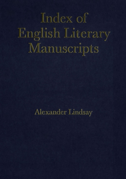 Cover image for book Index of English Literary Manuscripts