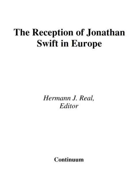Cover image for book The Reception of Jonathan Swift in Europe