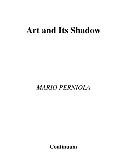 Cover image for book Art & Its Shadow