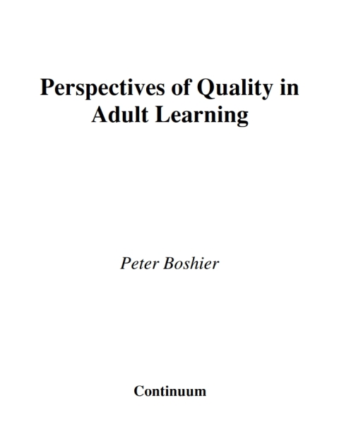 Cover image for book Perspectives of Quality in Adult Learning