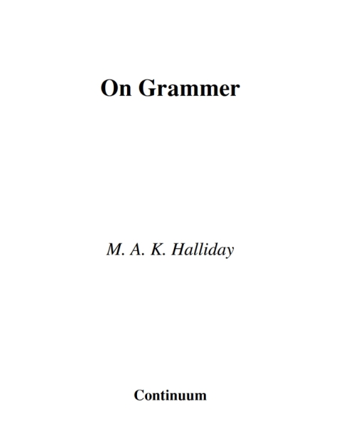 On Grammar 