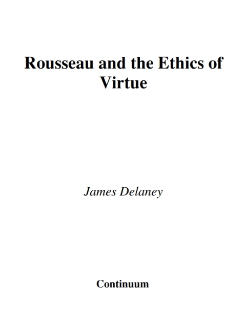 Cover image for book Rousseau and the Ethics of Virtue