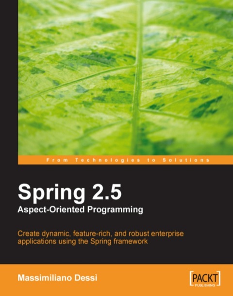 Cover image for book Spring 2.5 Aspect Oriented Programming