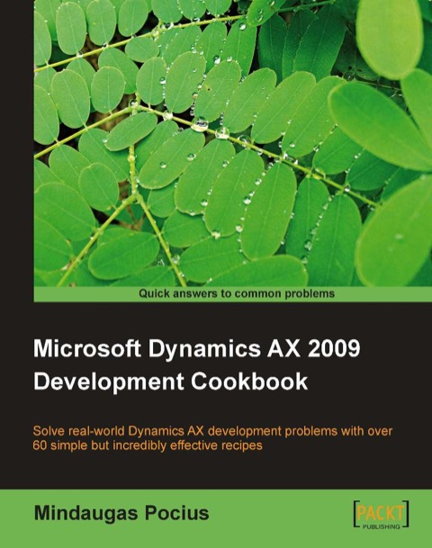 Cover image for book Microsoft Dynamics AX 2009 Development Cookbook