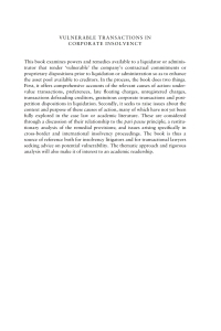 Imagen de portada: Vulnerable Transactions in Corporate Insolvency 1st edition 9781841133478