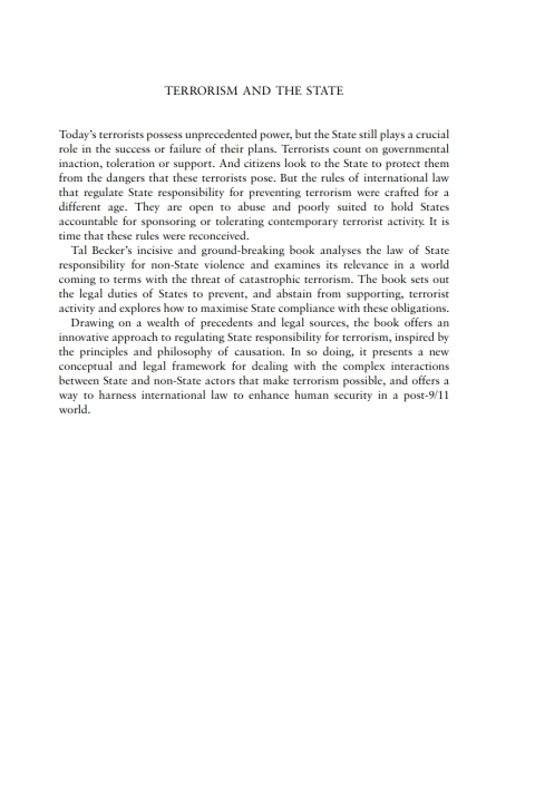 Cover image for book Terrorism and the State