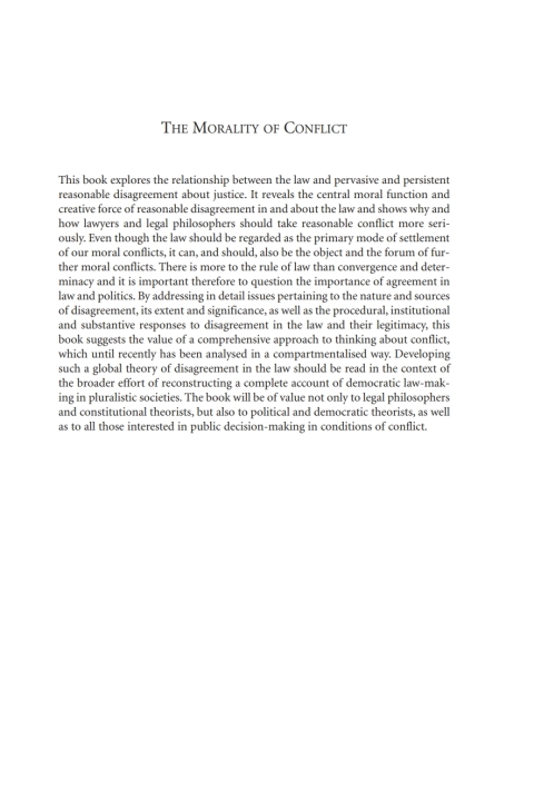 Cover image for book The Morality of Conflict