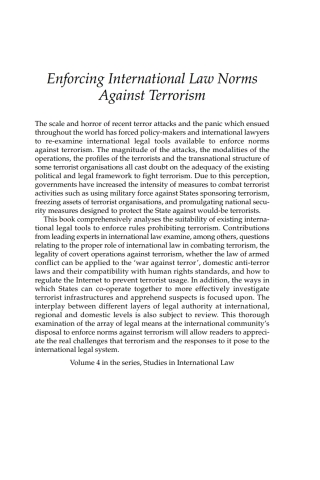 Enforcing International Law Norms Against Terrorism