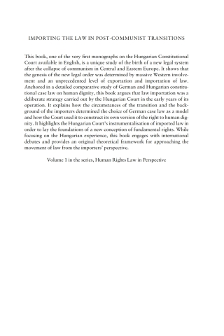 Importing the Law in Post-Communist Transitions