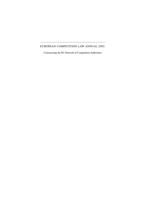Cover image for book European Competition Law Annual 2002
